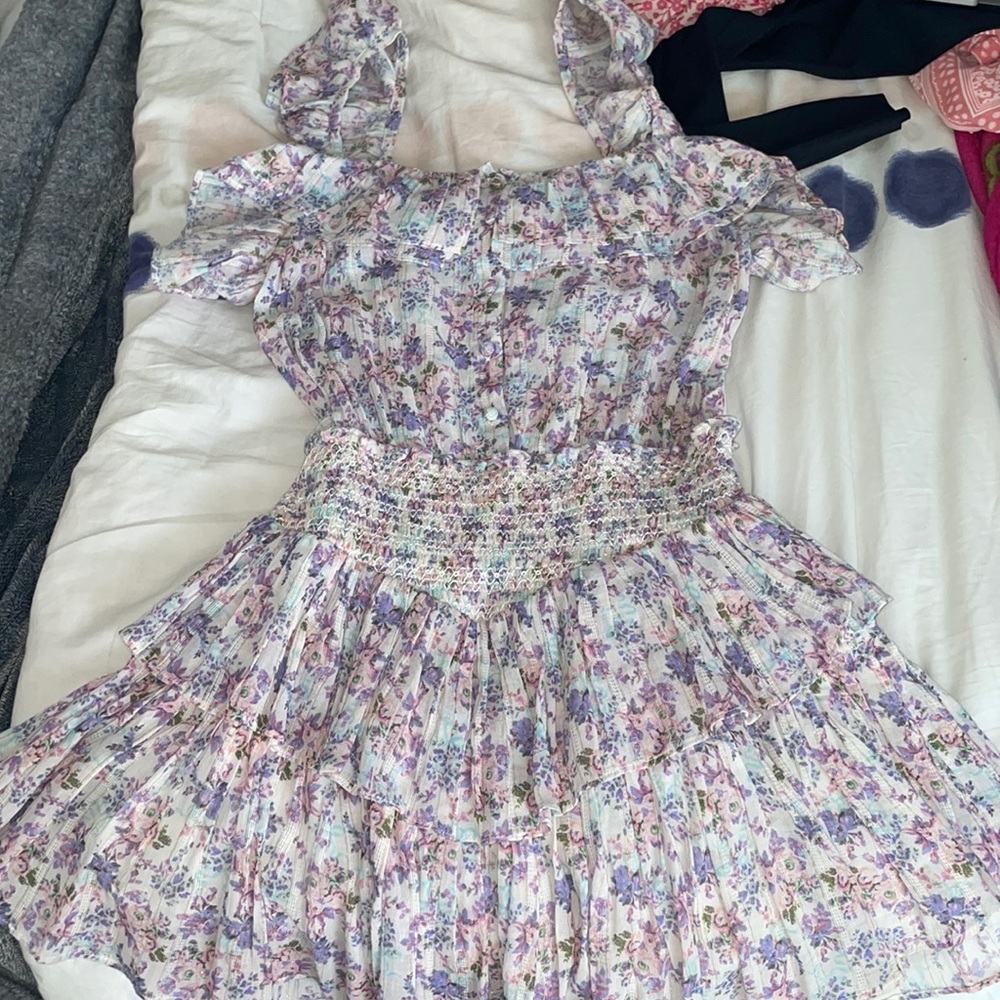 LoveShackFancy Floral Ruffle Dress